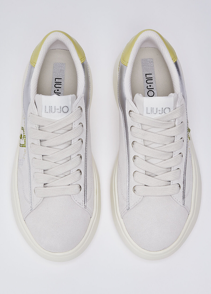 suede sneakers with rhinestones