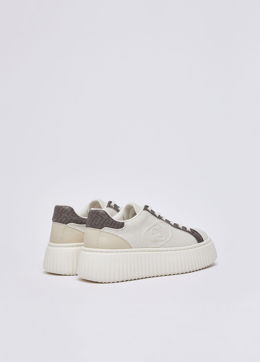 canvas sneakers with maxi-logo