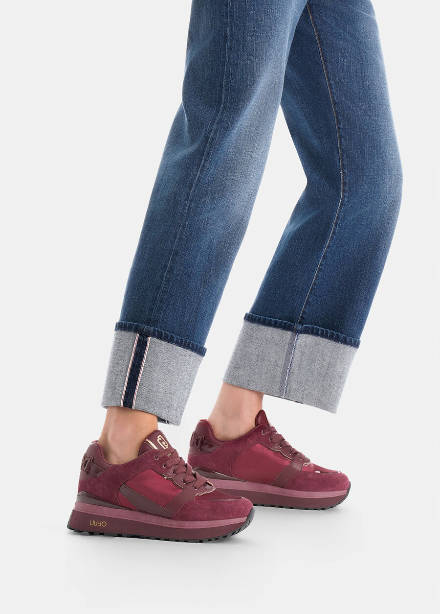 leather platform sneakers