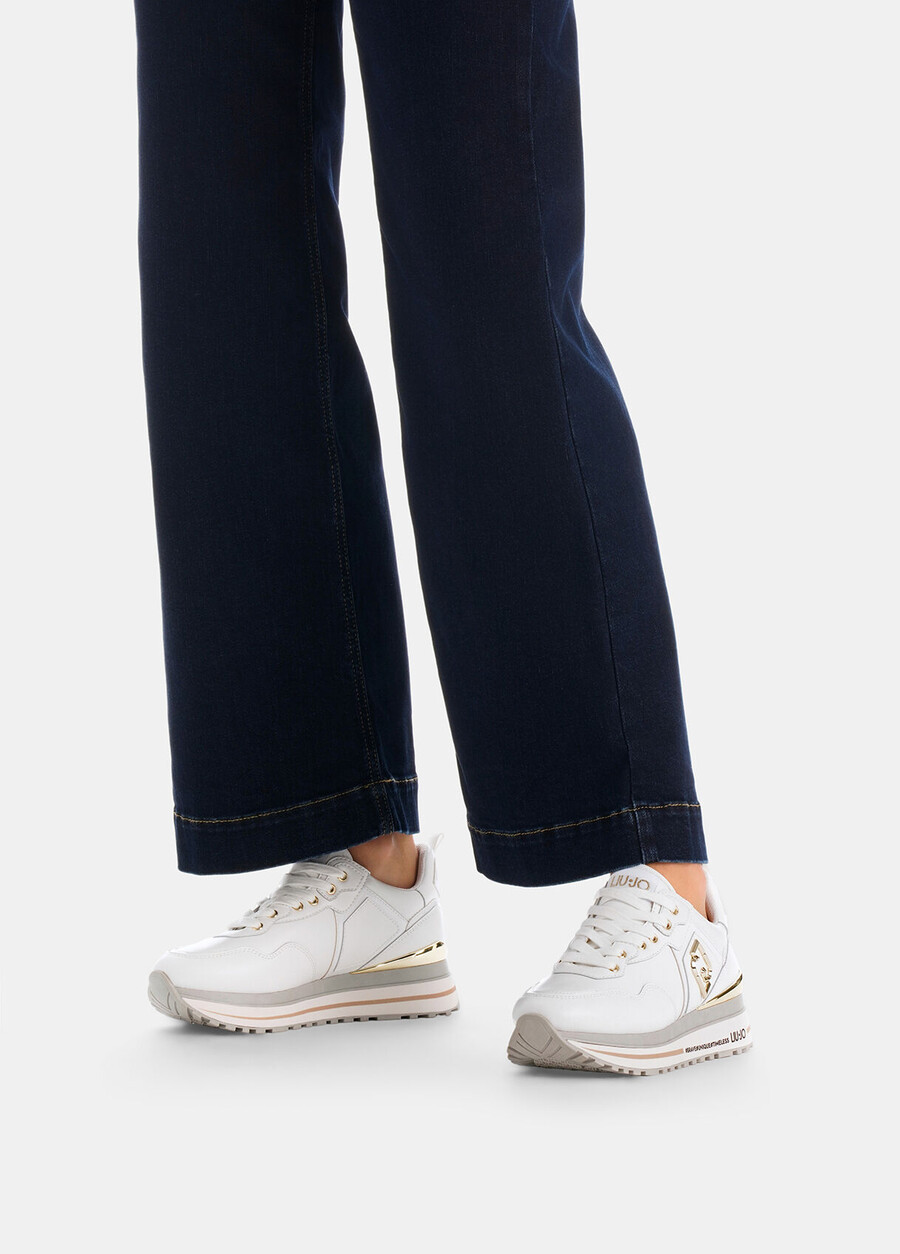leather platform sneakers