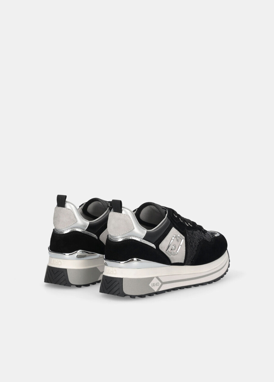 sequinned platform sneakers