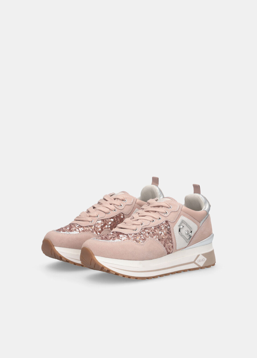 sequinned platform sneakers