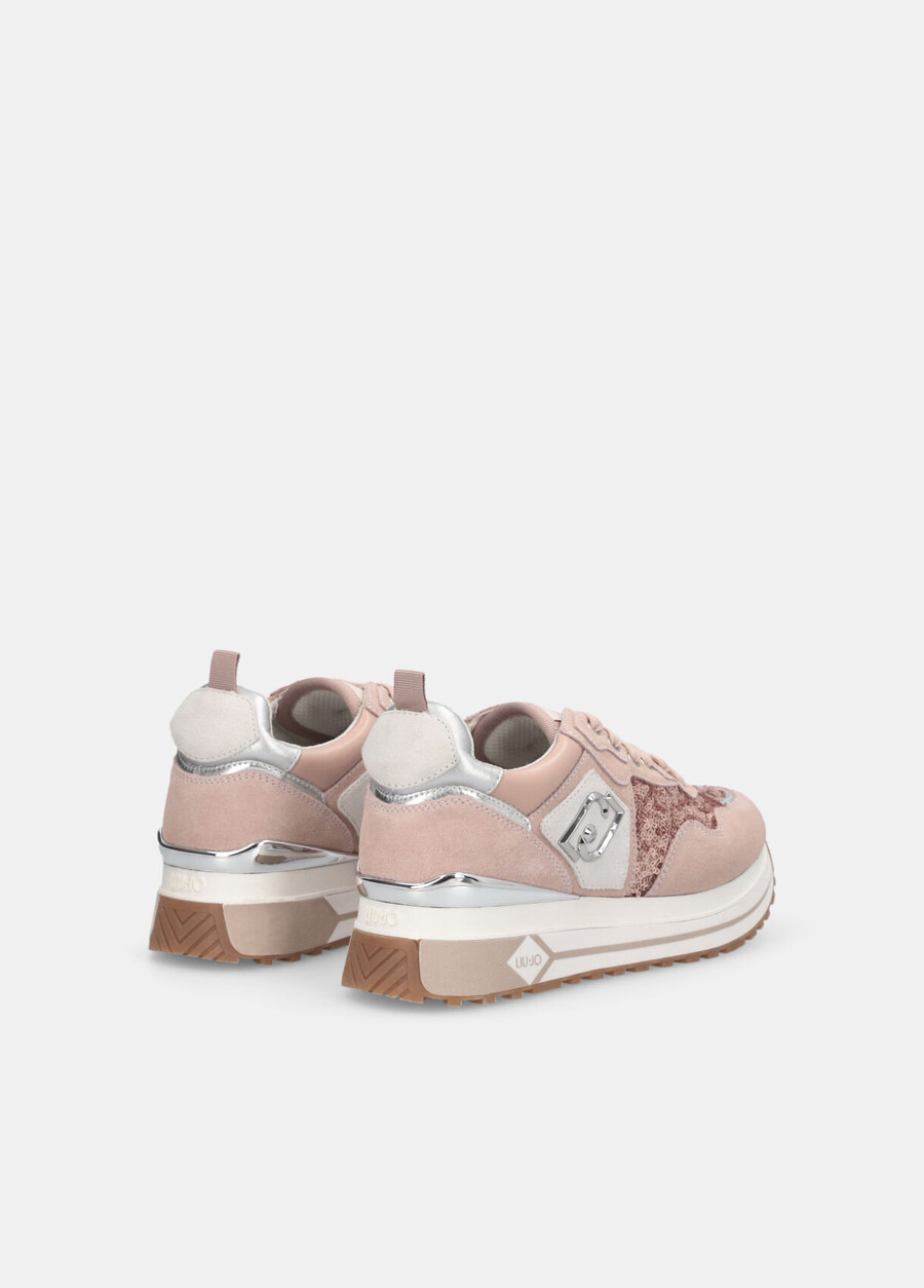 sequinned platform sneakers