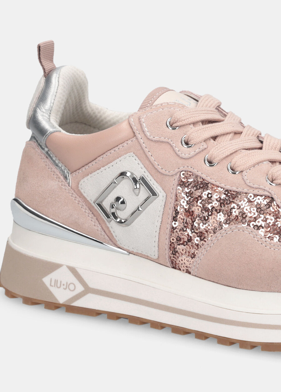 sequinned platform sneakers