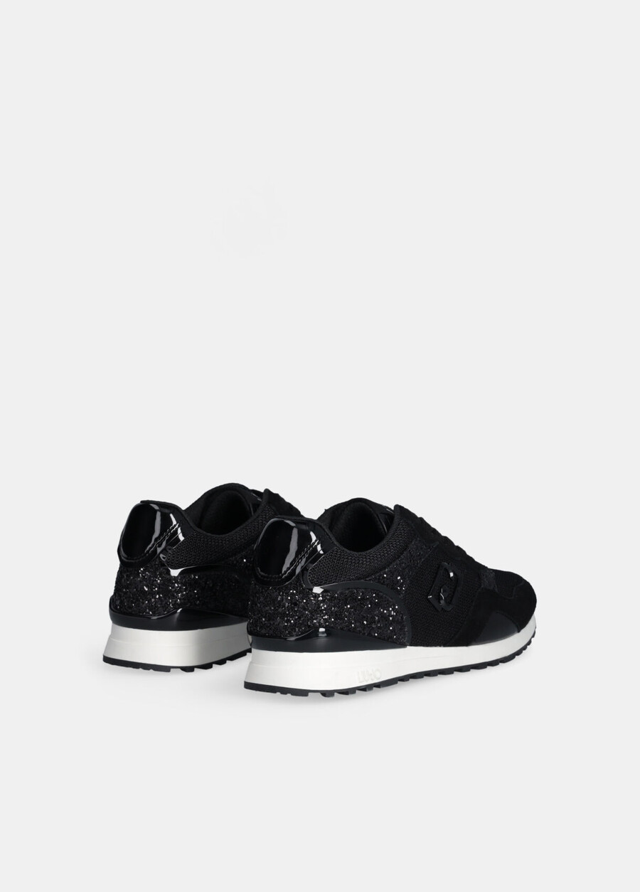 glitter and mesh sneakers