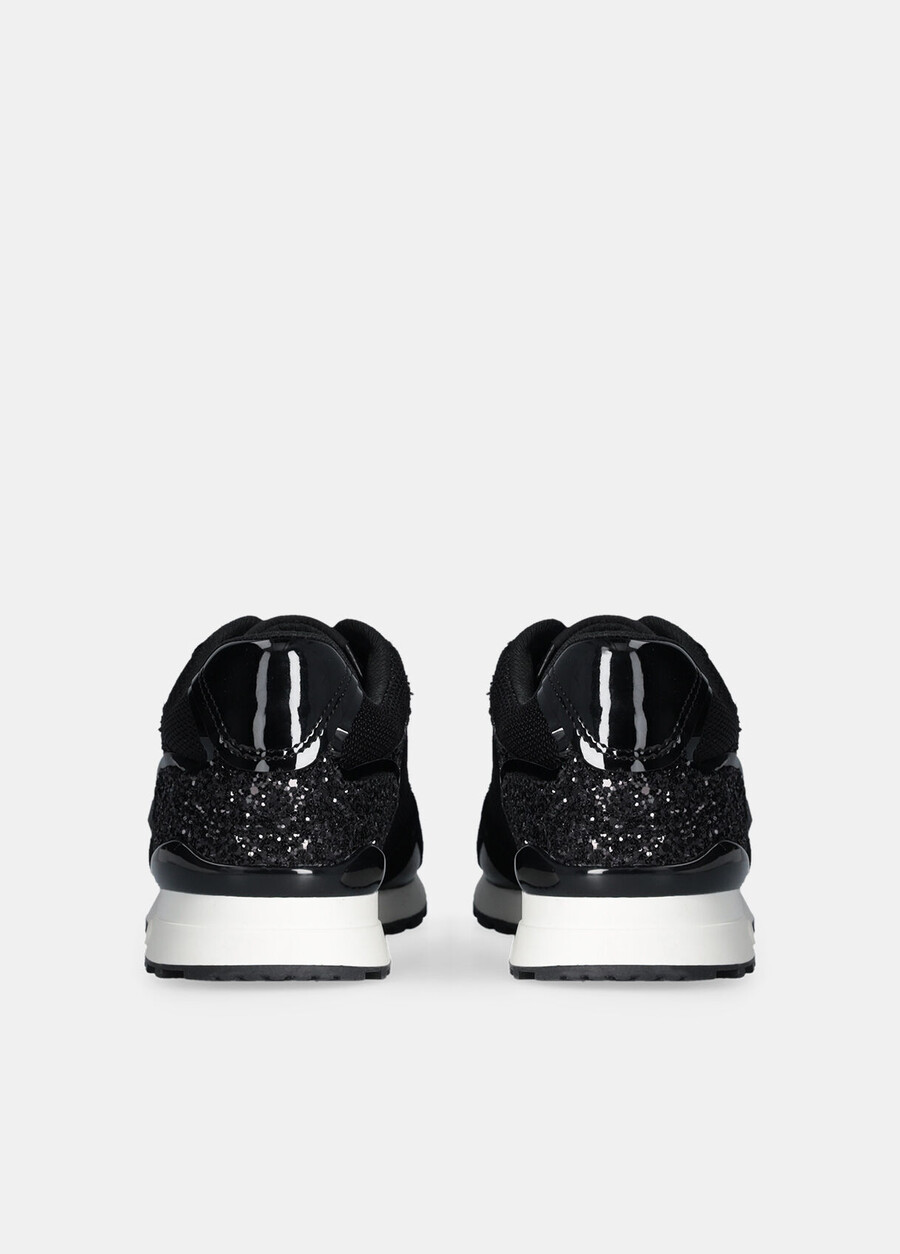 glitter and mesh sneakers