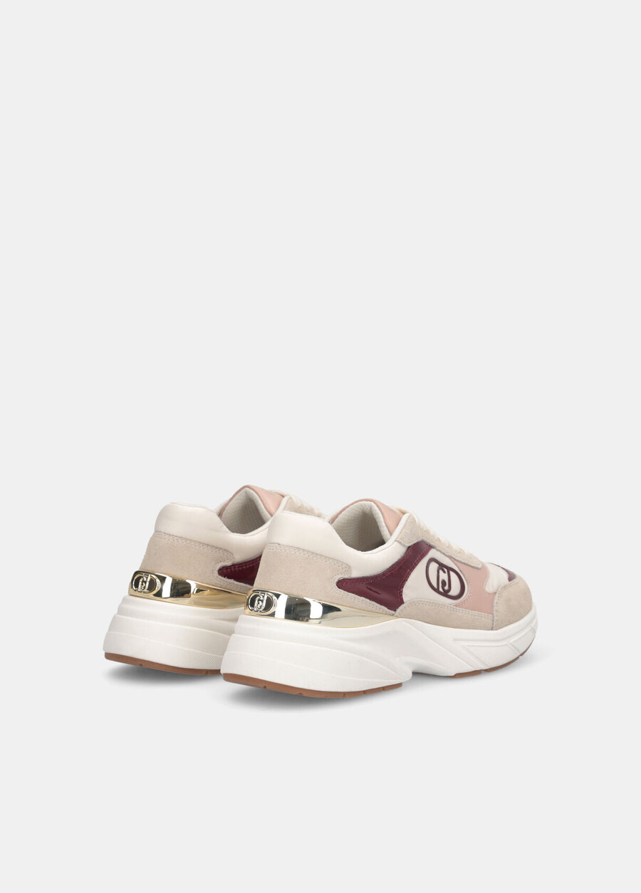 sneakers in suede and nylon