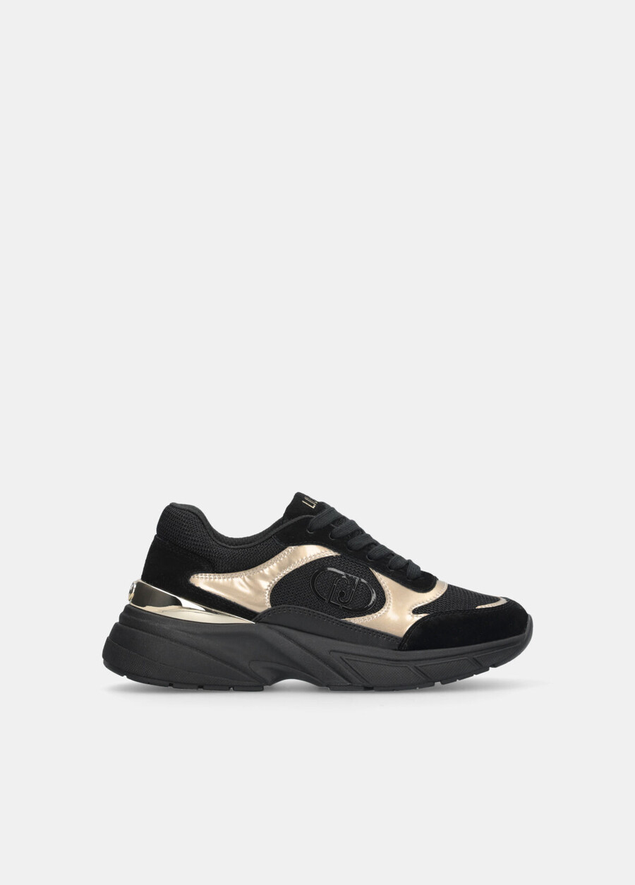 suede and mesh sneakers