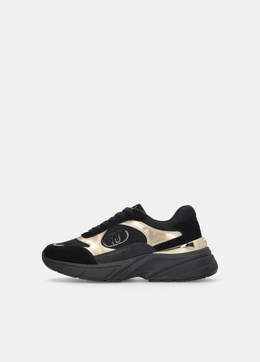 suede and mesh sneakers