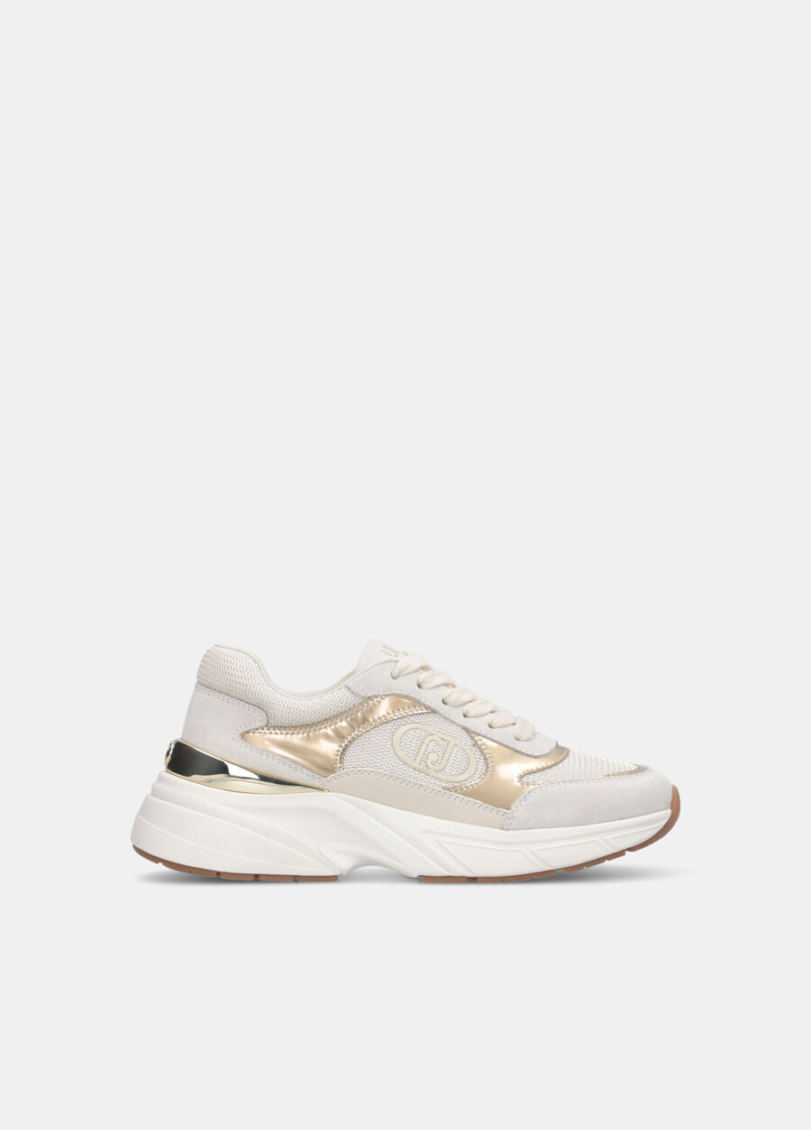 suede and mesh sneakers