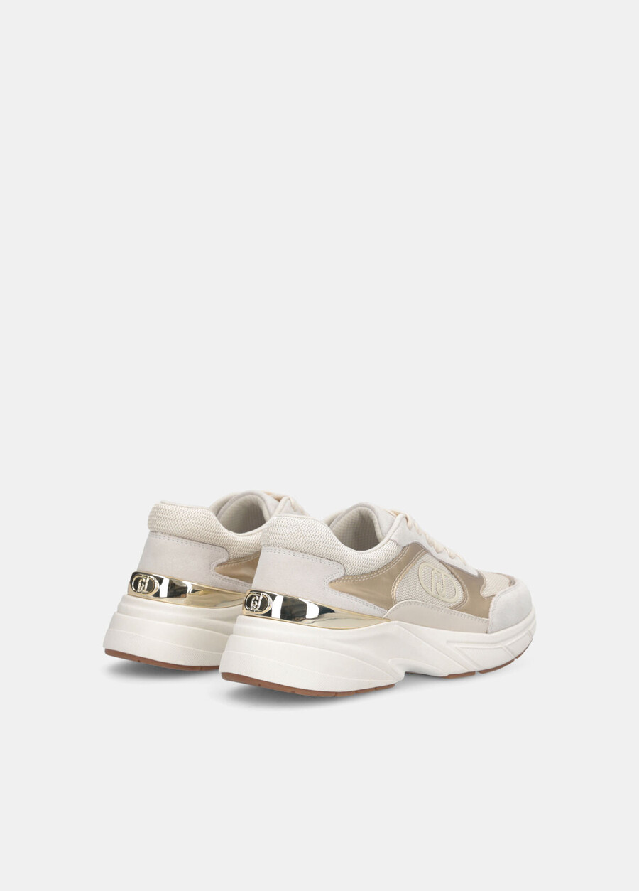 suede and mesh sneakers