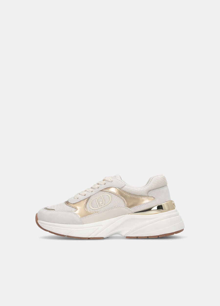 suede and mesh sneakers