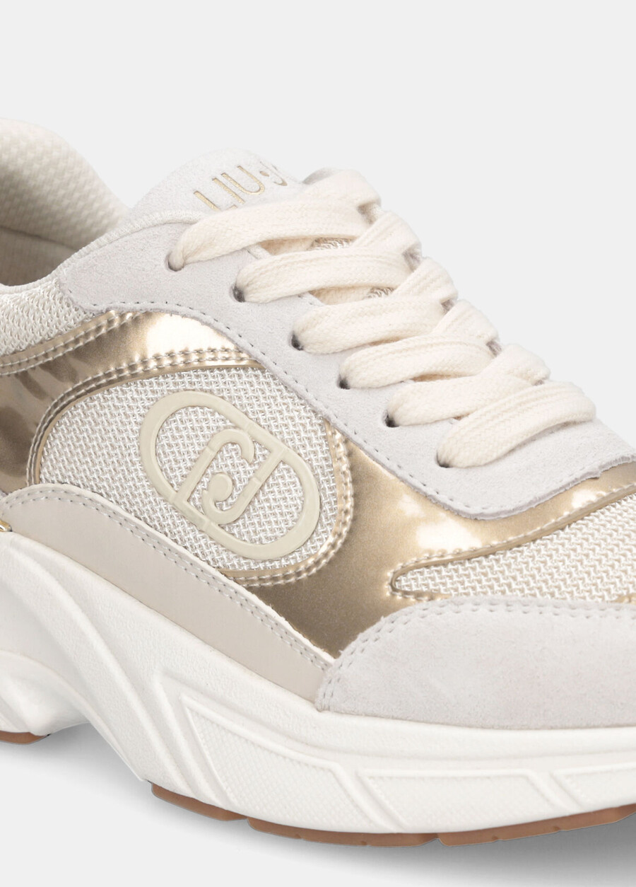 suede and mesh sneakers