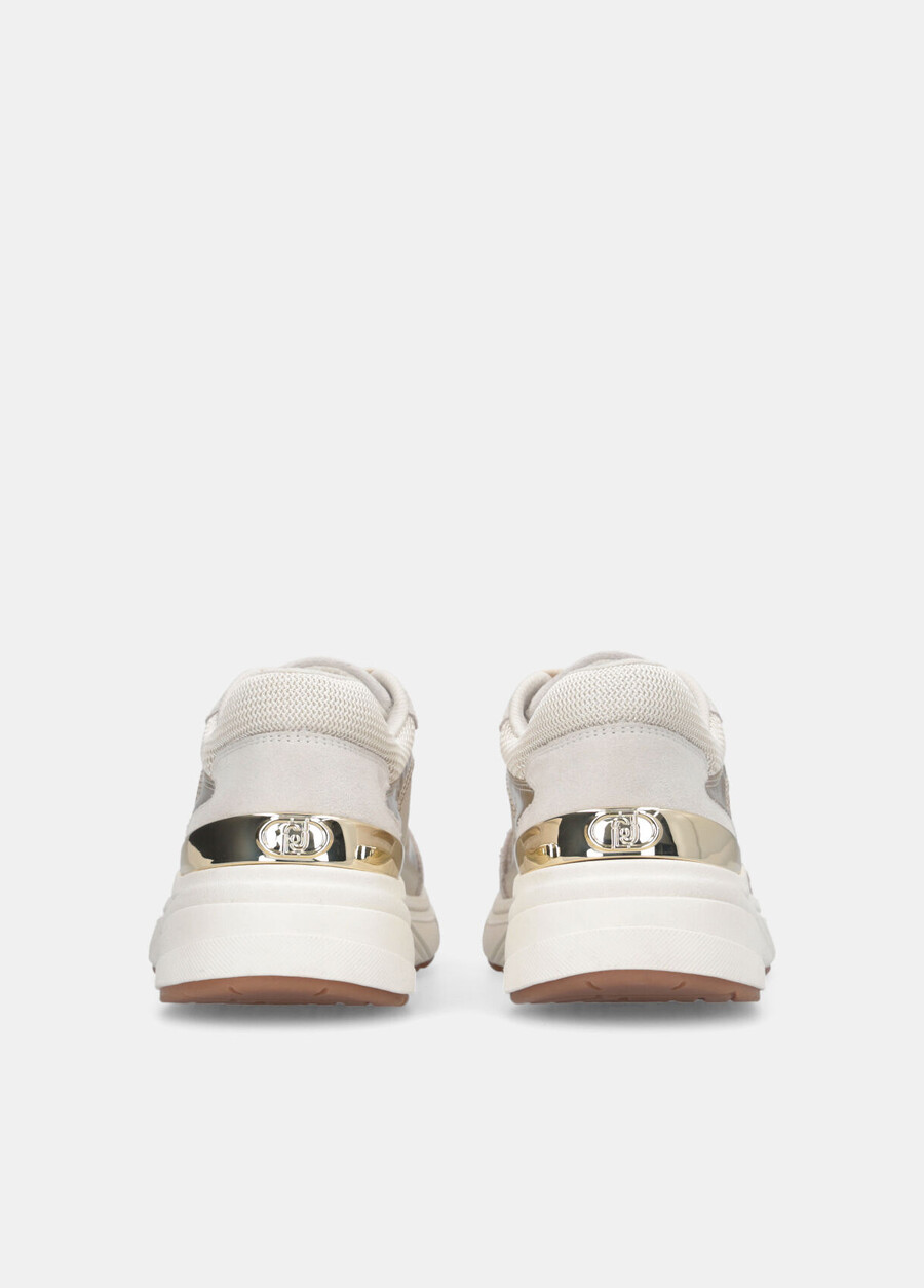 suede and mesh sneakers