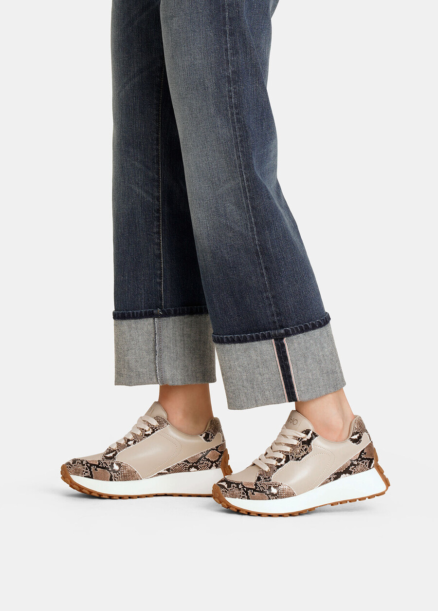 snakeskin-print sneakers