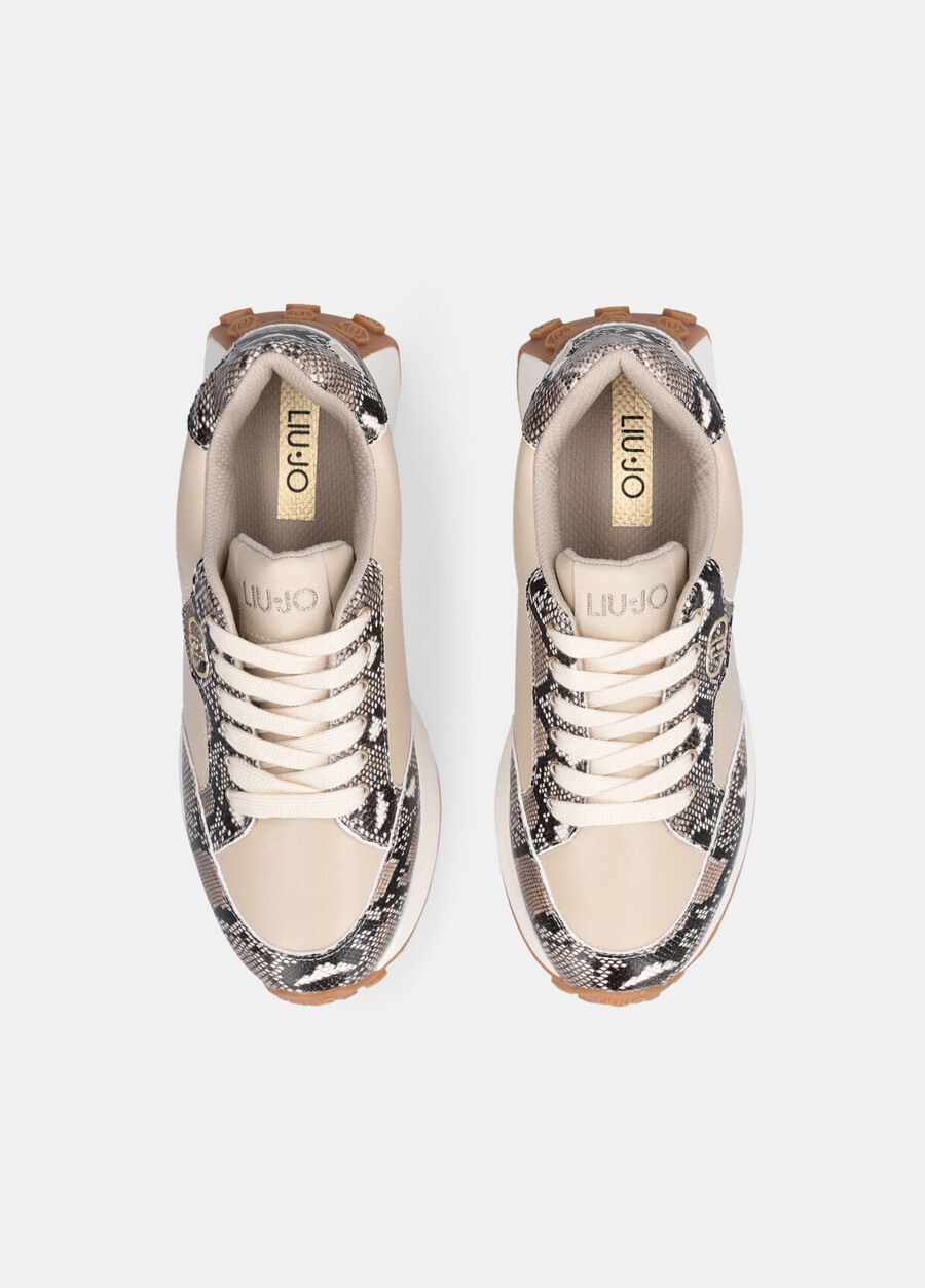 snakeskin-print sneakers