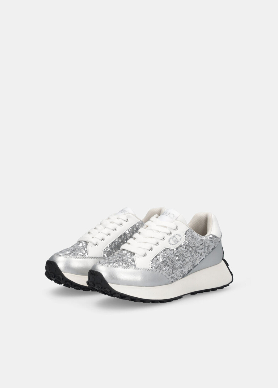 sneakers with all-over glitter