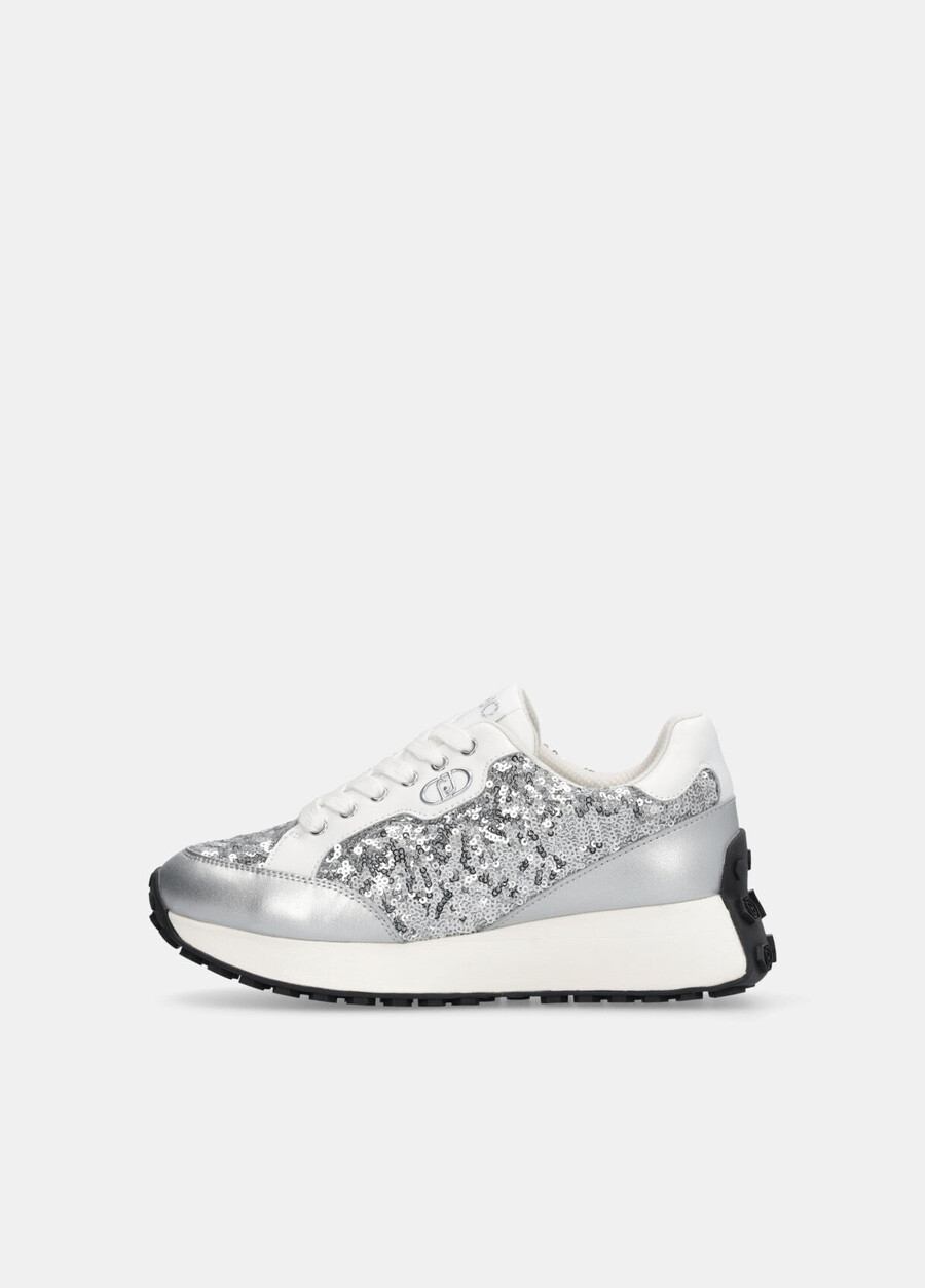 sneakers with all-over glitter