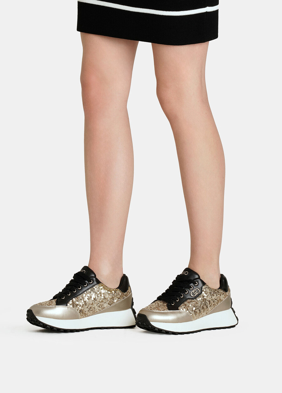 sneakers with all-over glitter