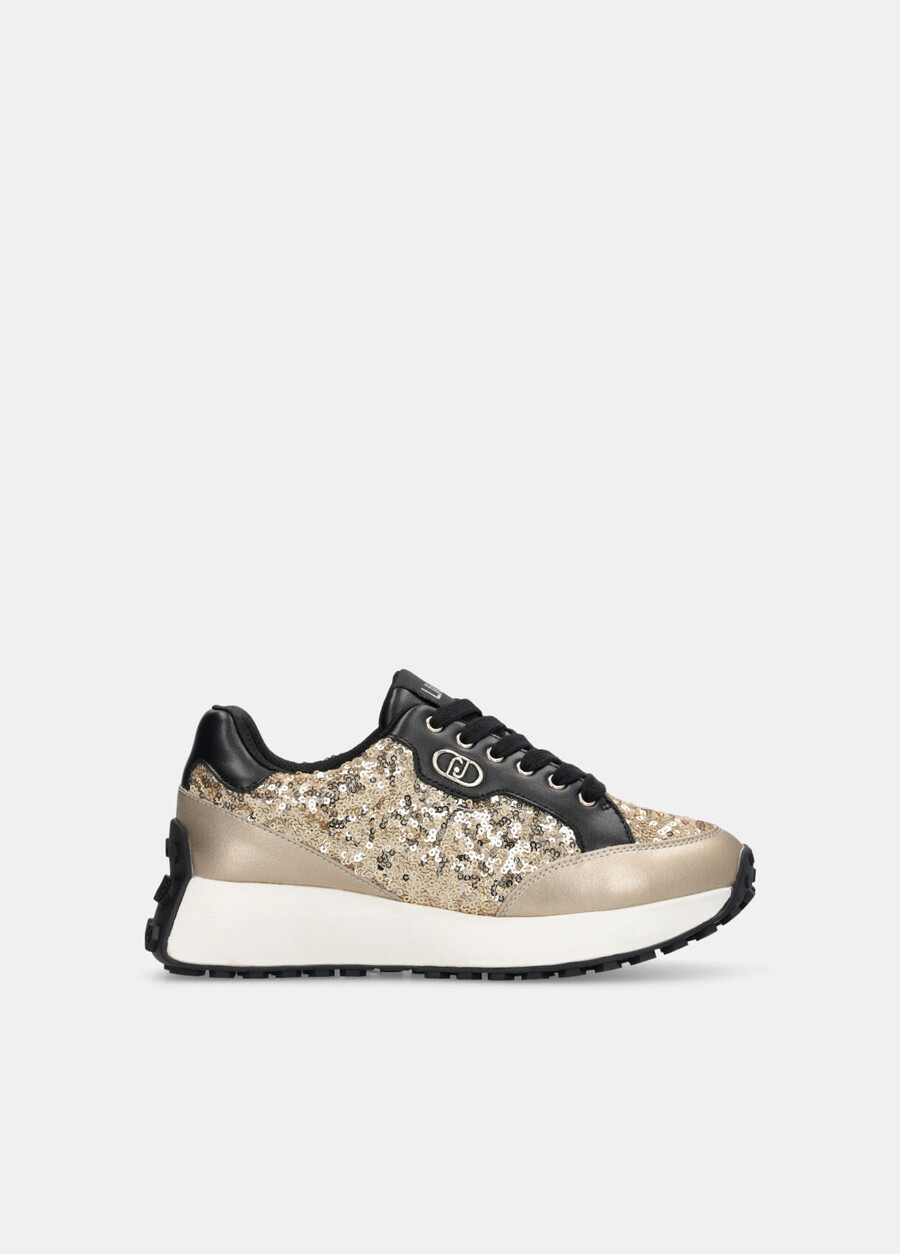 sneakers with all-over glitter