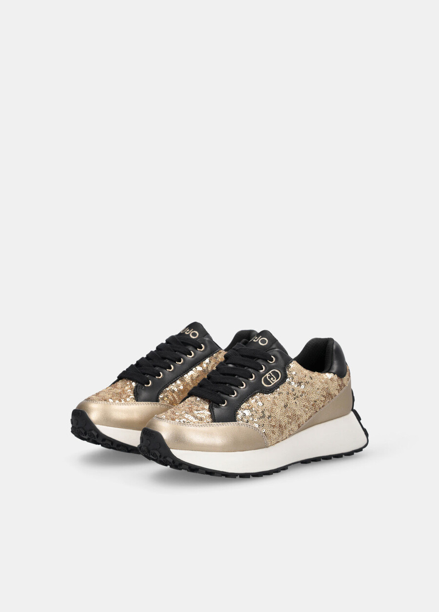sneakers with all-over glitter