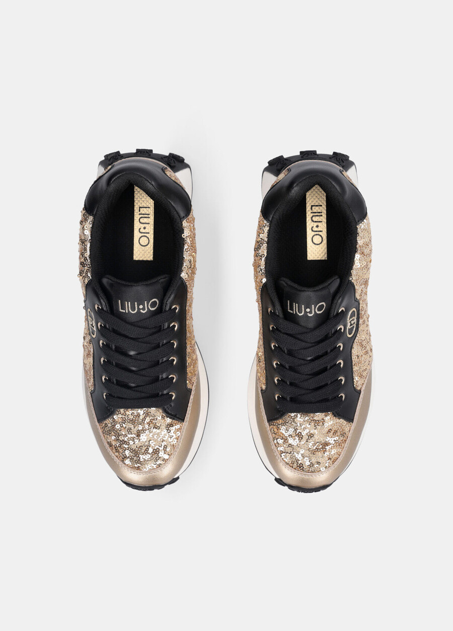sneakers with all-over glitter