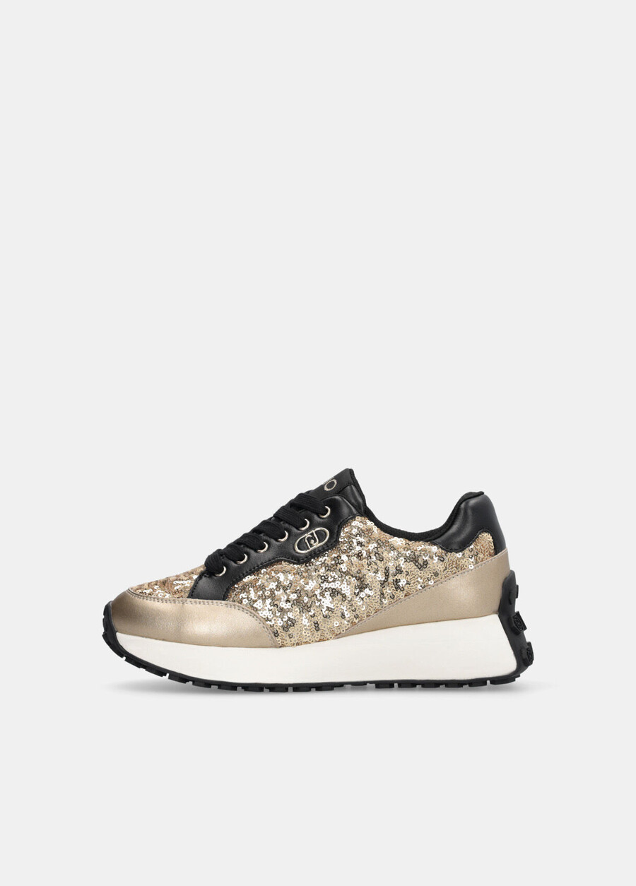 sneakers with all-over glitter