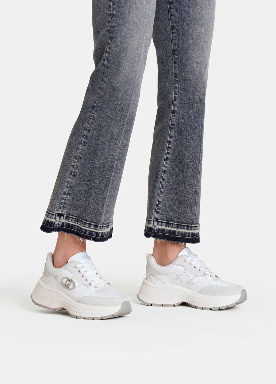suede and leather sneakers