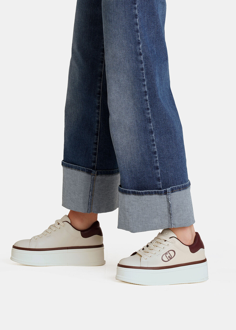 platform sneakers with logo