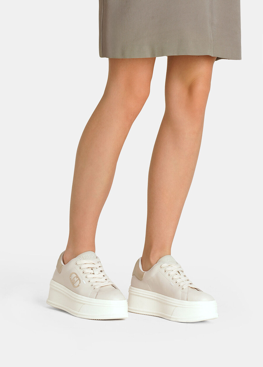 leather platform sneakers