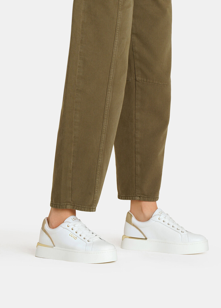 leather platform sneakers