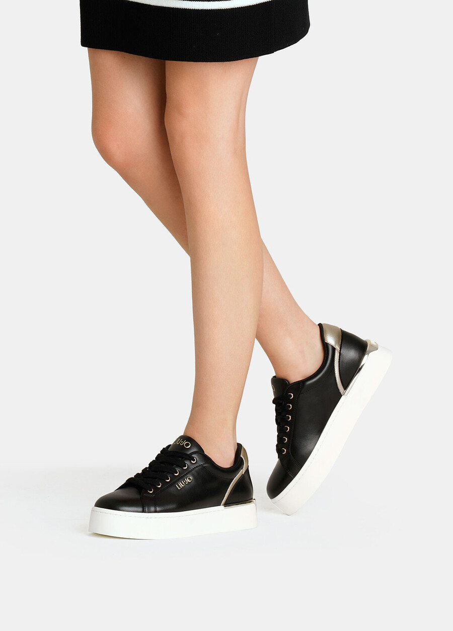 leather platform sneakers