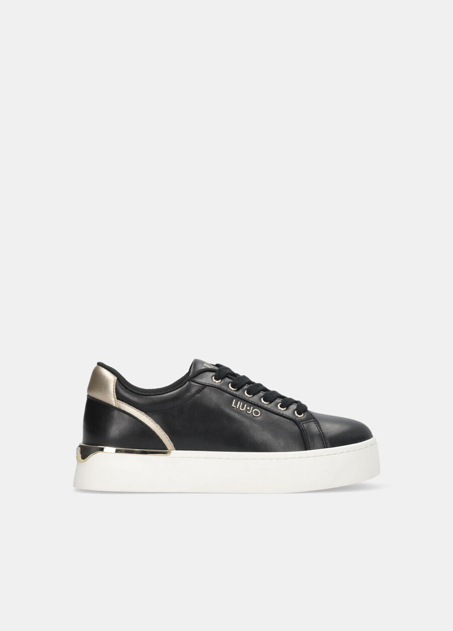 leather platform sneakers