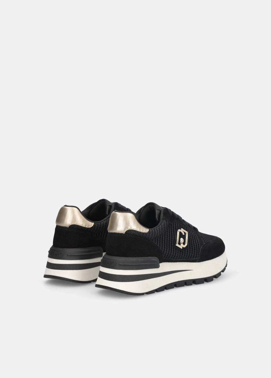 suede and mesh sneakers