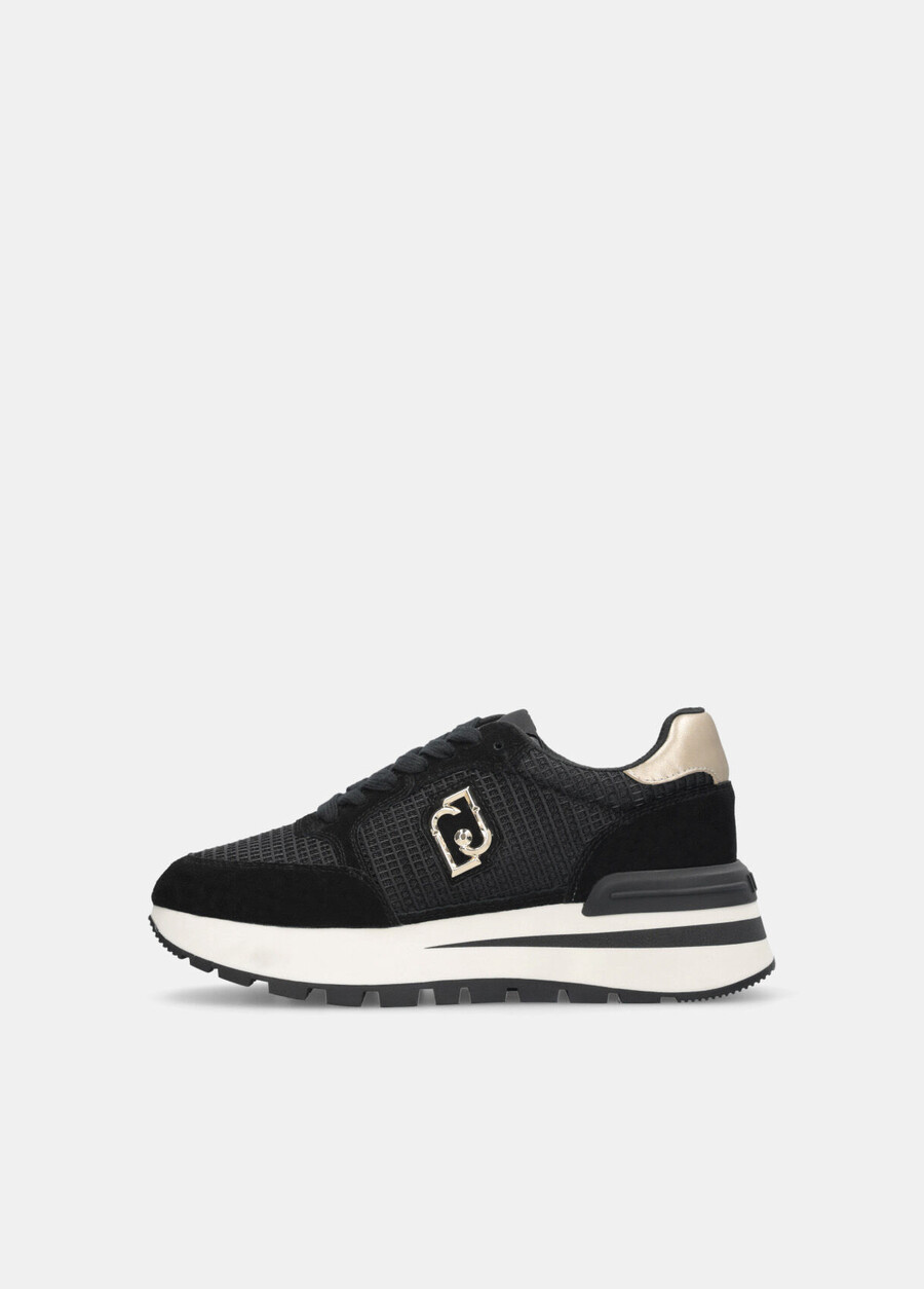 suede and mesh sneakers