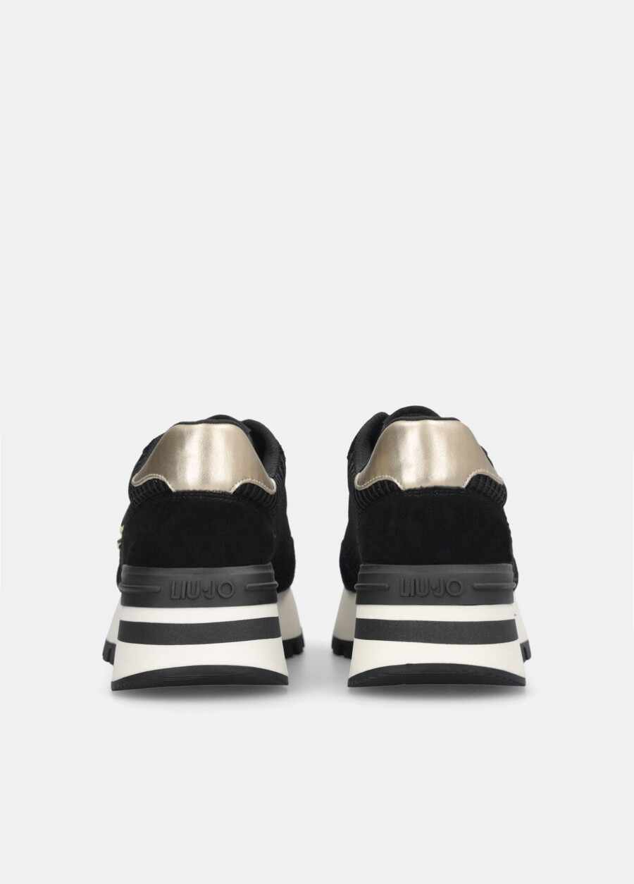 suede and mesh sneakers