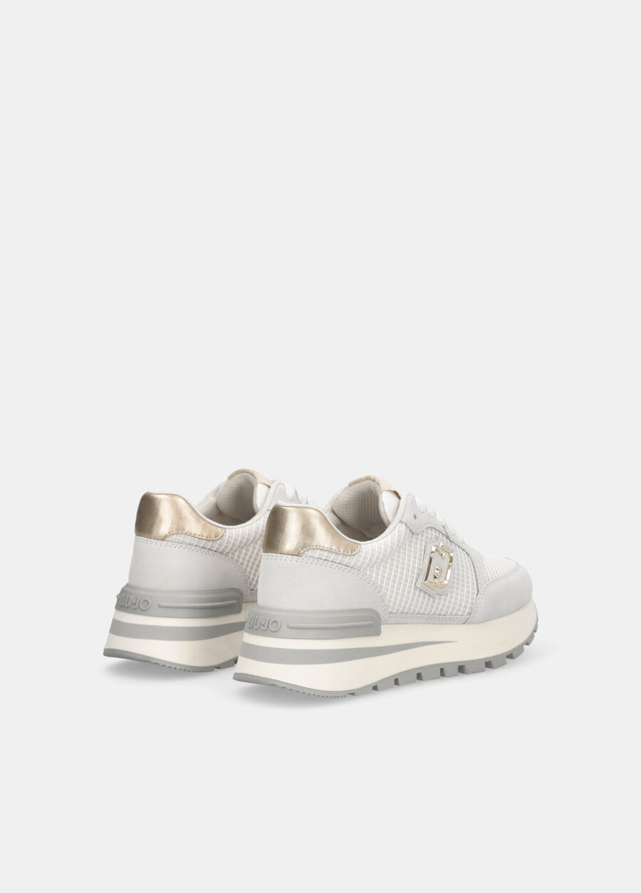 suede and mesh sneakers
