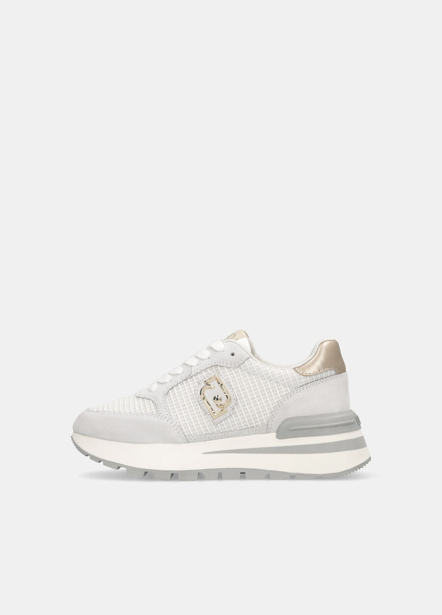suede and mesh sneakers