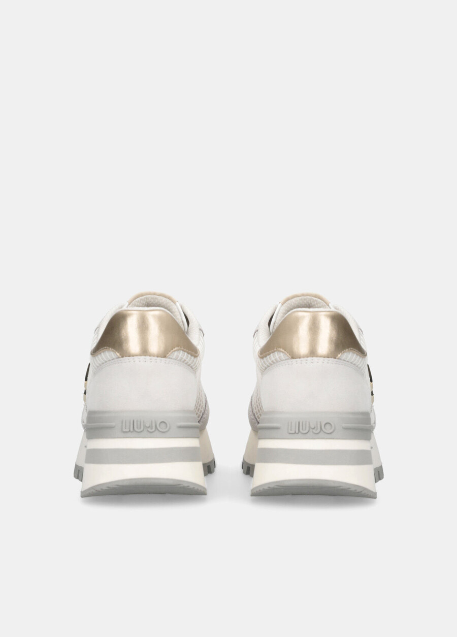 suede and mesh sneakers