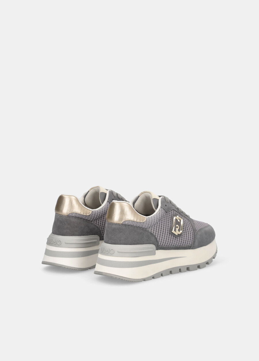 suede and mesh sneakers