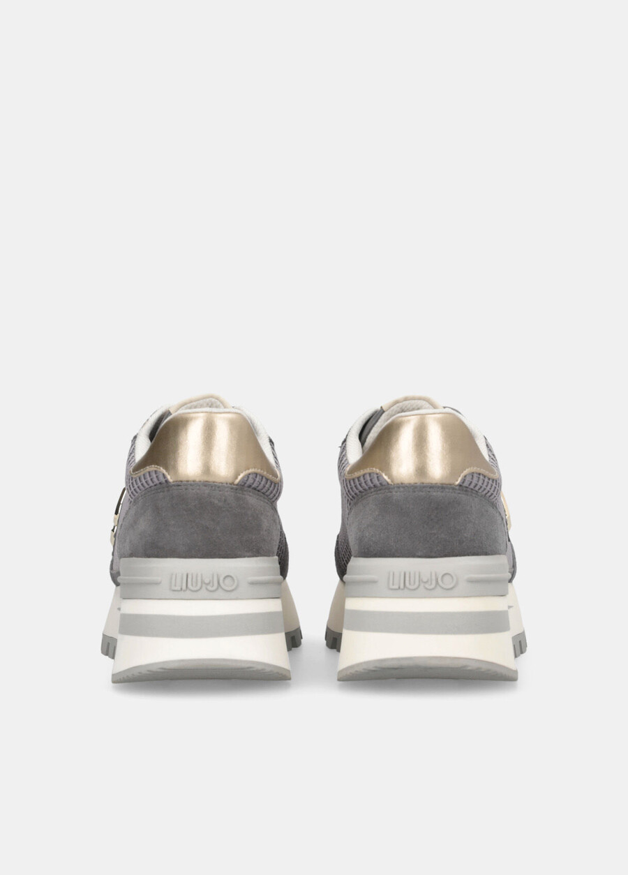 suede and mesh sneakers