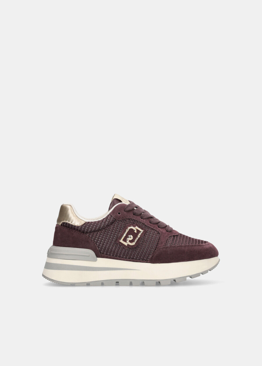 suede and mesh sneakers