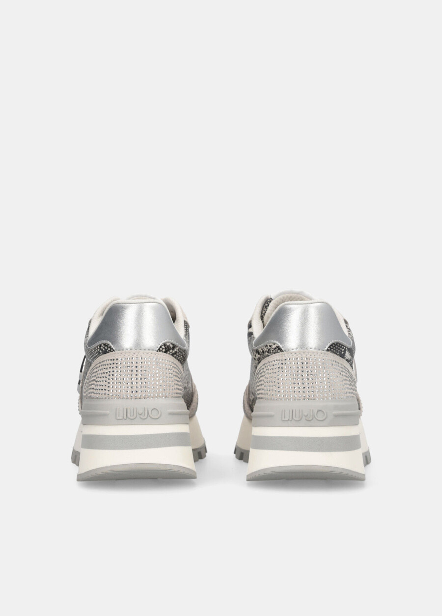 snakeskin-print sneakers with rhinestones