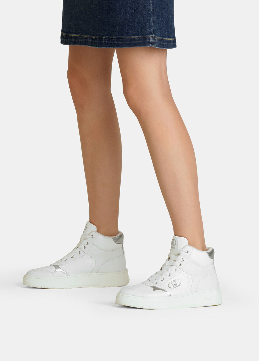 leather basketball sneakers