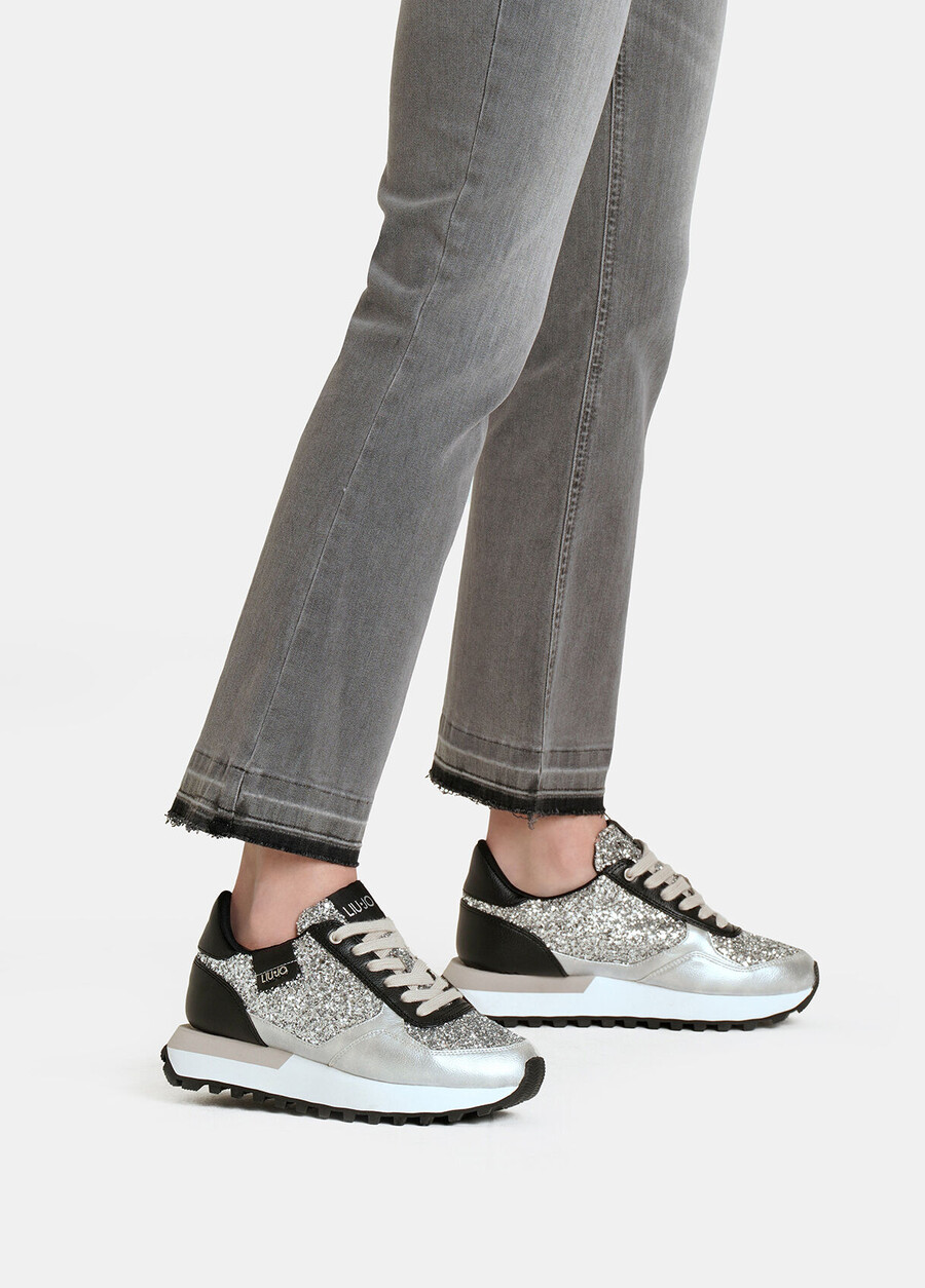 sneakers with full glitter