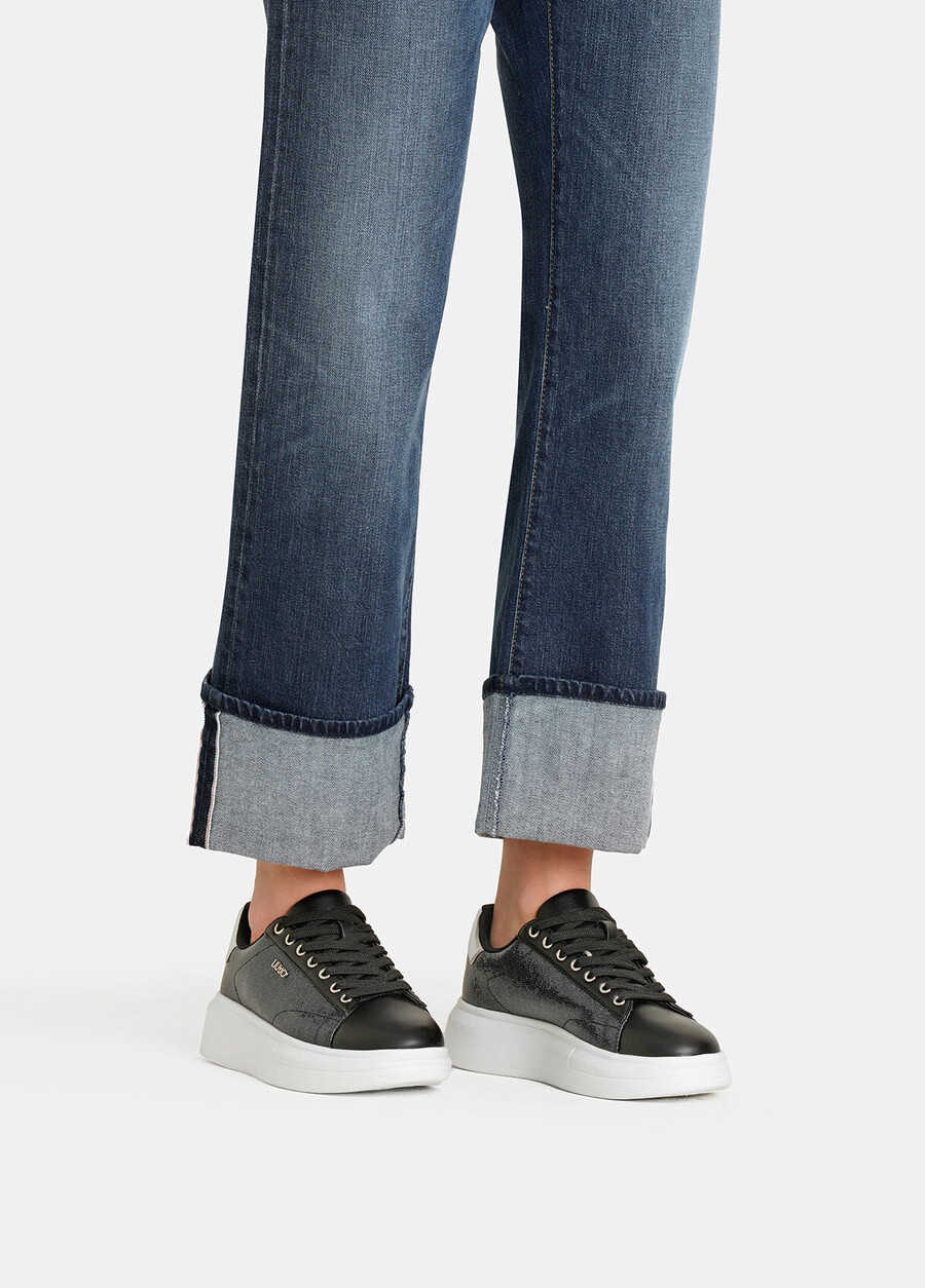 platform sneakers with logo