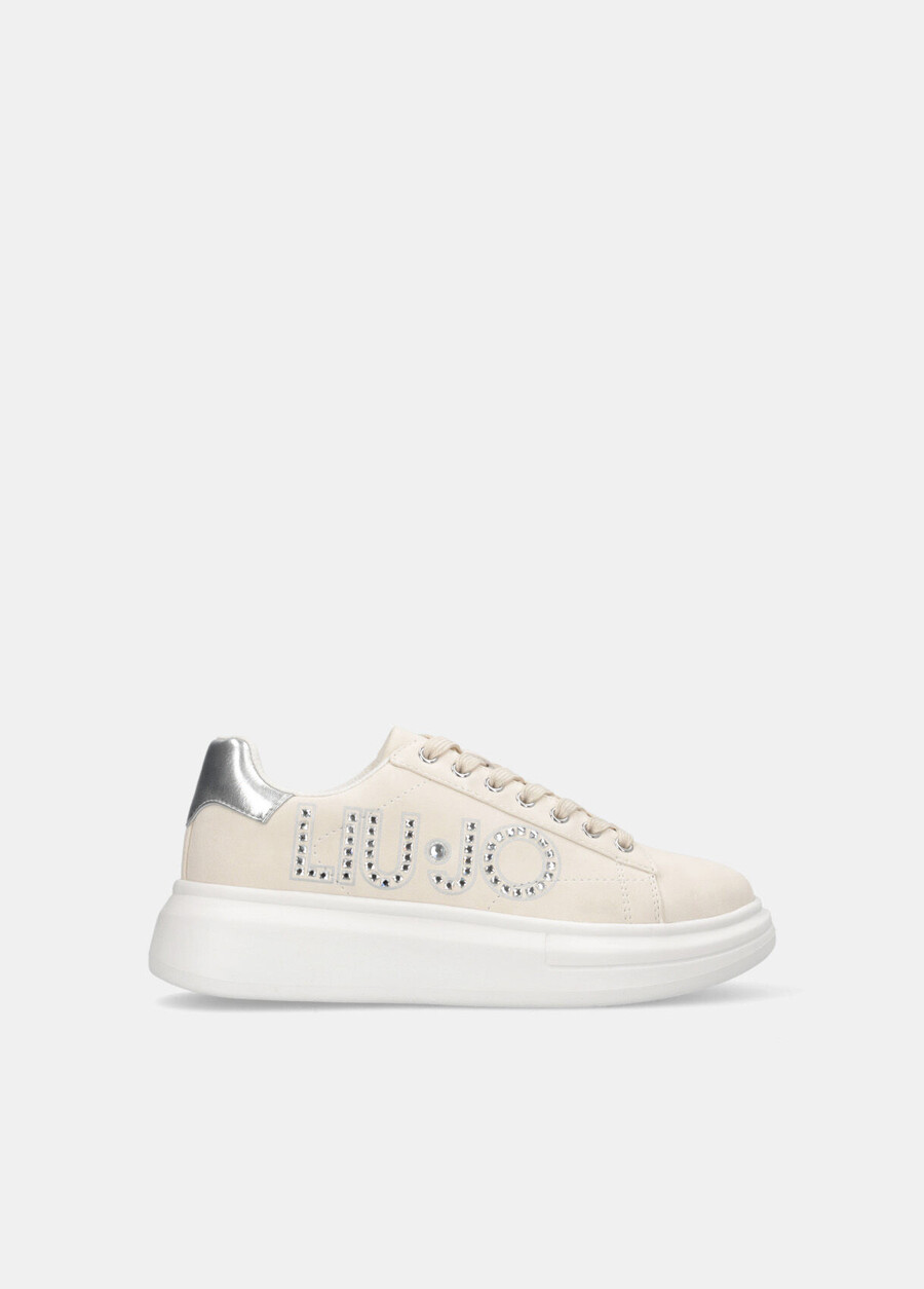 sneakers with jewel logo