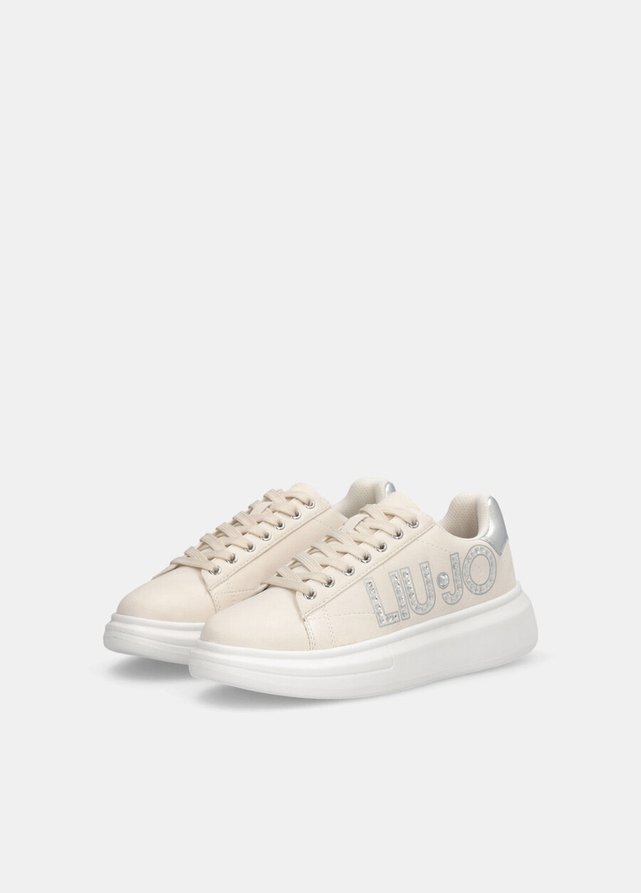 sneakers with jewel logo