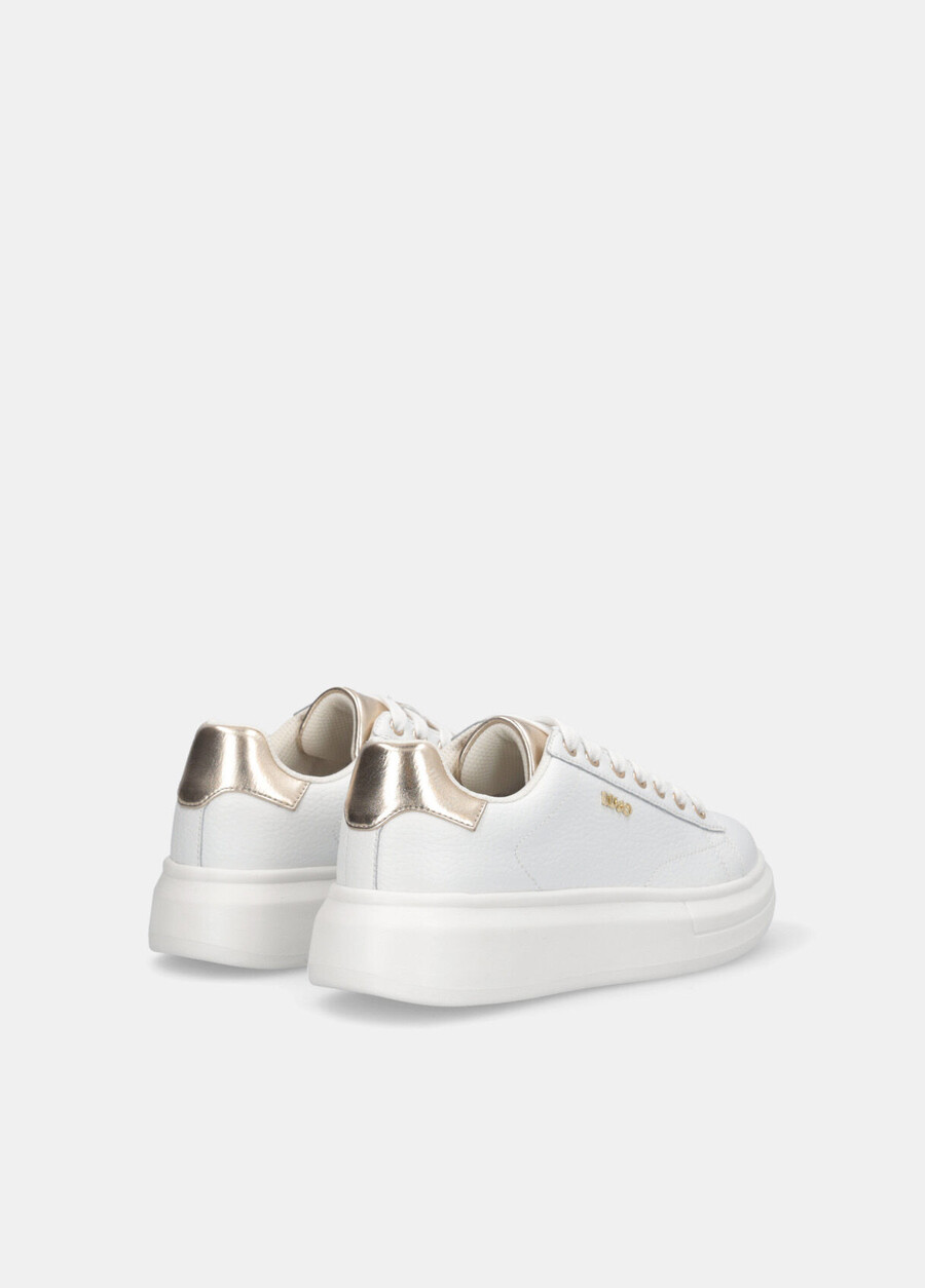 drummed leather sneakers
