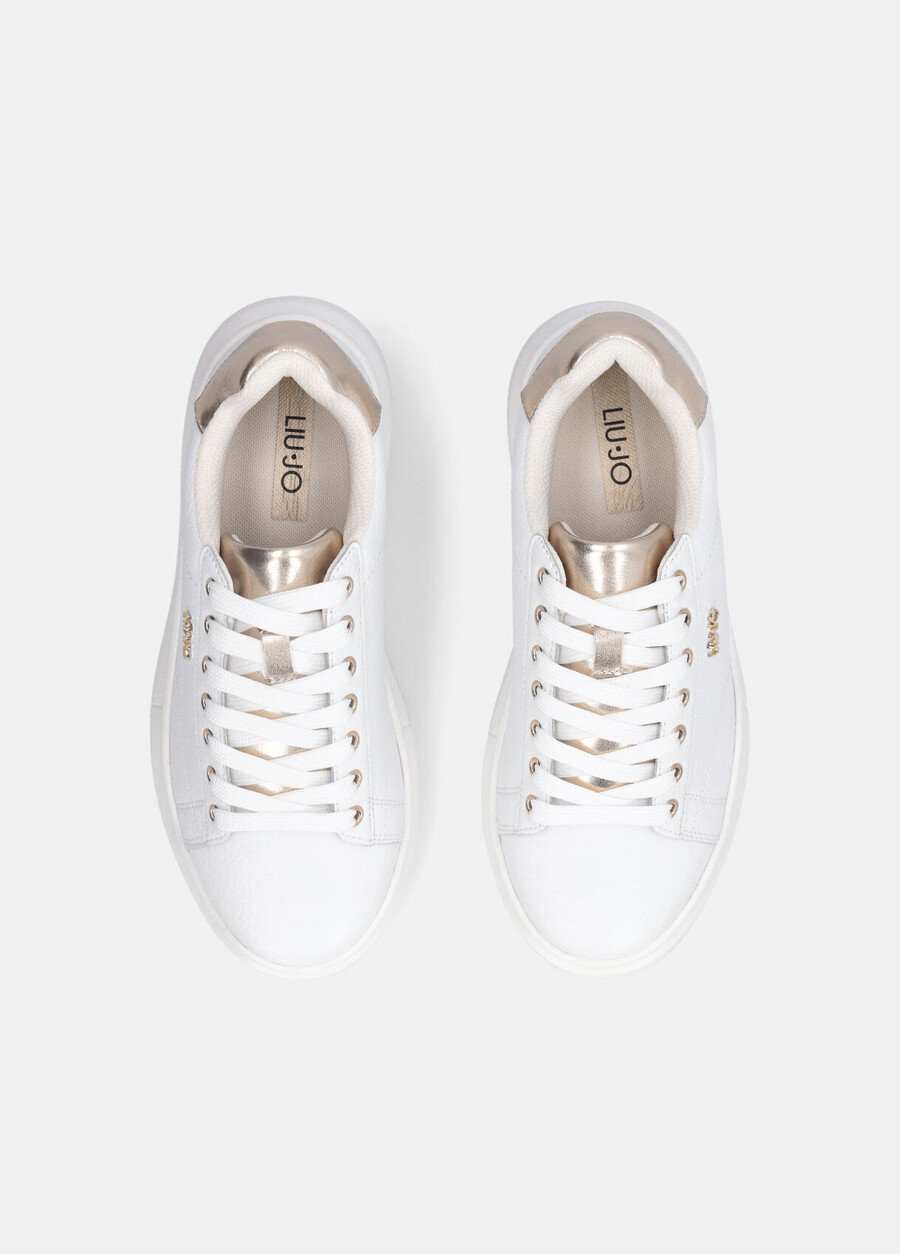drummed leather sneakers